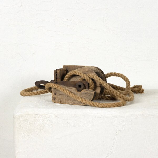 Wooden Pulley and Rope
